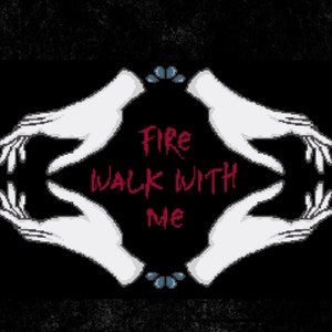 Twin Peaks Cross Stitch Pattern - Fire Walk With Me - Instant PDF Download