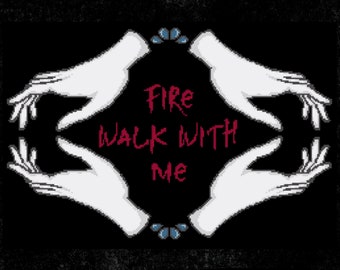 Twin Peaks Cross Stitch Pattern - Fire Walk With Me - Instant PDF Download