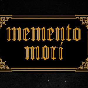 Memento Mori - Gothic Cross Stitch Pattern - Digital Download