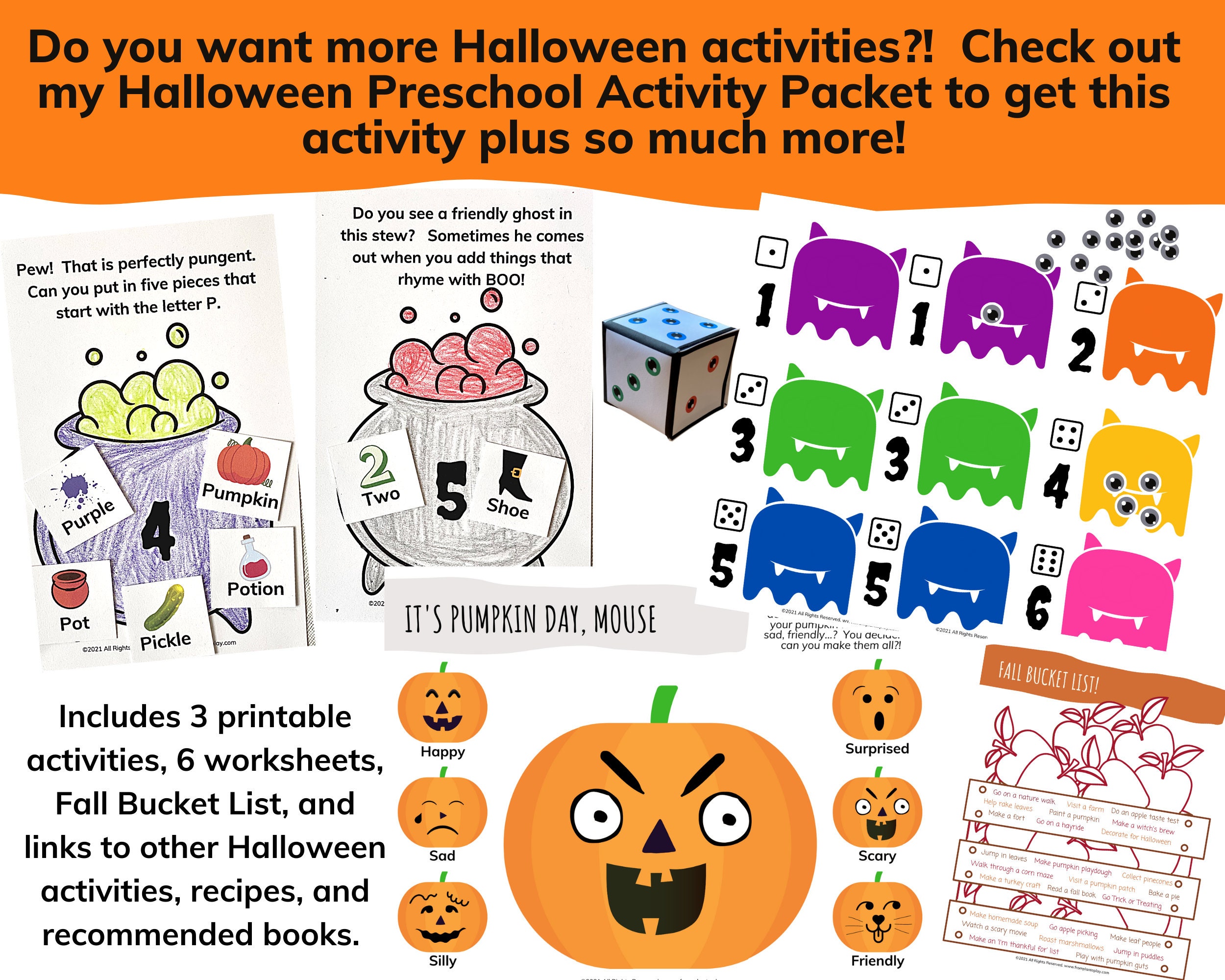 Halloween Worksheets Preschool, Halloween Printables, Preschool ...