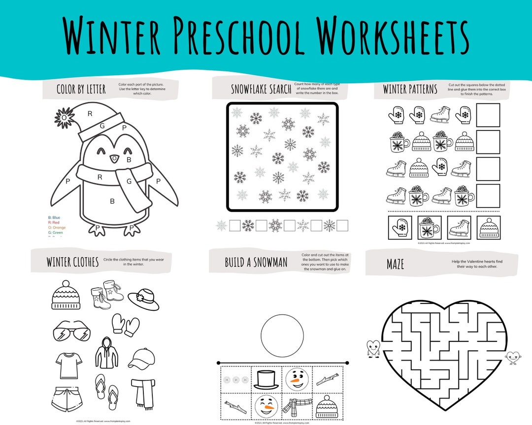 winter-preschool-worksheets-winter-preschool-printables-pre-k-worksheets-winter-preschool-activities-preschool-homeschool-etsy