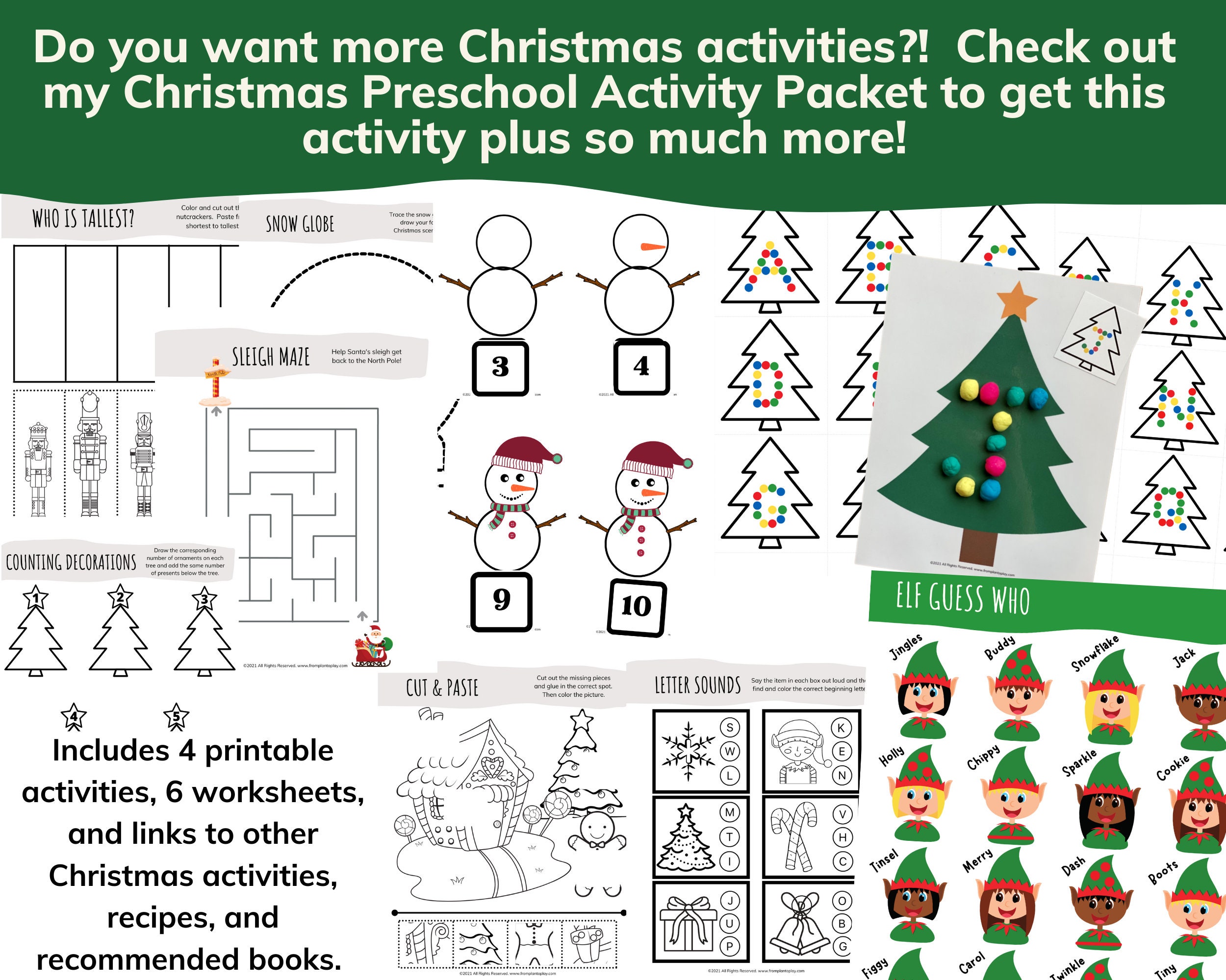 Christmas Movement Cards, Christmas Movement Game for Kids, Pocket Cube ...