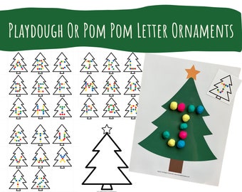 Christmas Letter Printable Activity, Playdough Mat, Patterns, Christmas Pre-K, Toddler Christmas, Christmas Printable, Preschool Homeschool