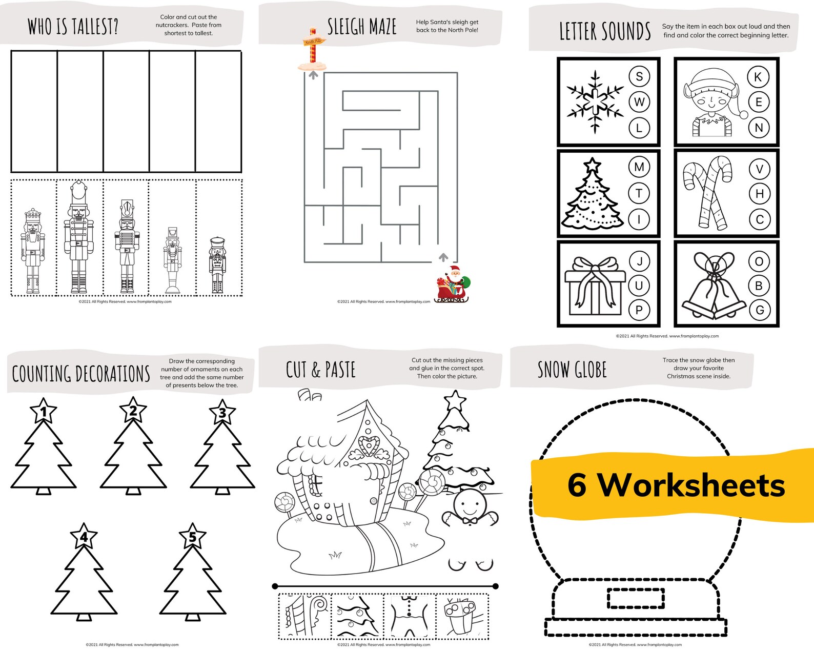 Christmas preschool activities learn letters play christmas games 