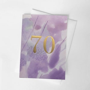 Biglietto per il 70° compleanno, 70°, Biglietto vuoto, 70 oggi, Acquerello, Biglietto per il 70° per uomini, Biglietto per il 70° per donne, 70° anniversario