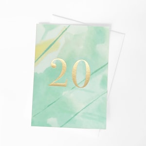 20. Geburtstagskarte, 20. Jahrestag Karte, 20., 20. Mädchen Geburtstag, 20. Jungen Geburtstag, leere Karte