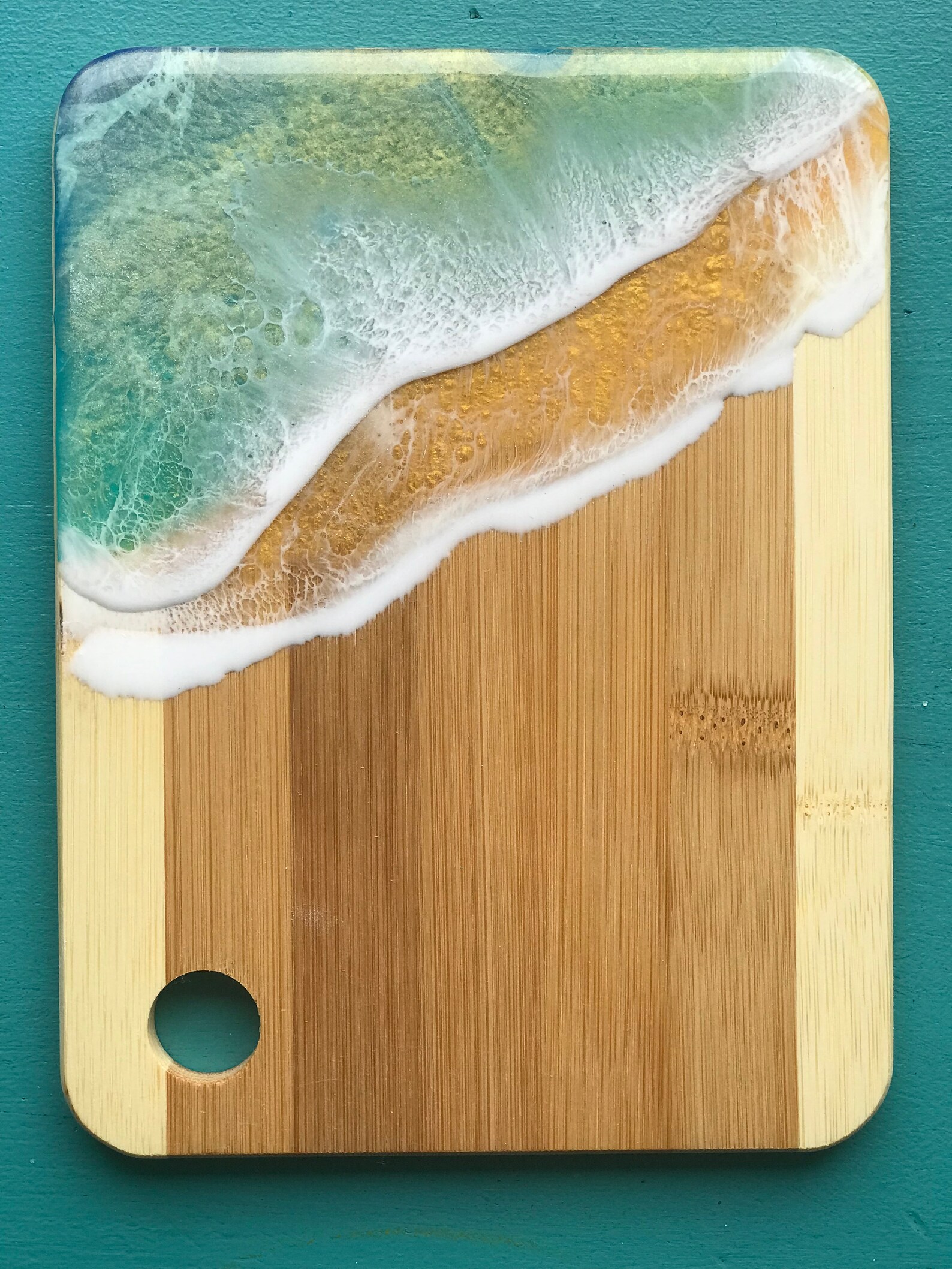 Resin Ocean Art Cutting board Etsy
