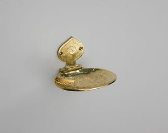 Engraved Brass Wall Soap Dish – Handmade Moroccan Bathroom Accessory