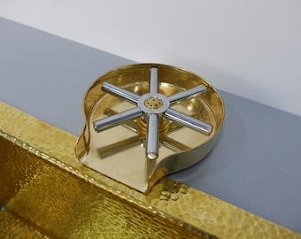 Handgefertigte Messing Glasspüle - Bar Sink Tassenwascher - Unlackiertes Messing Finish