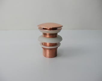Light Copper Brass Pop-Up Sink Drain: Modern Vessel Sink Strainer