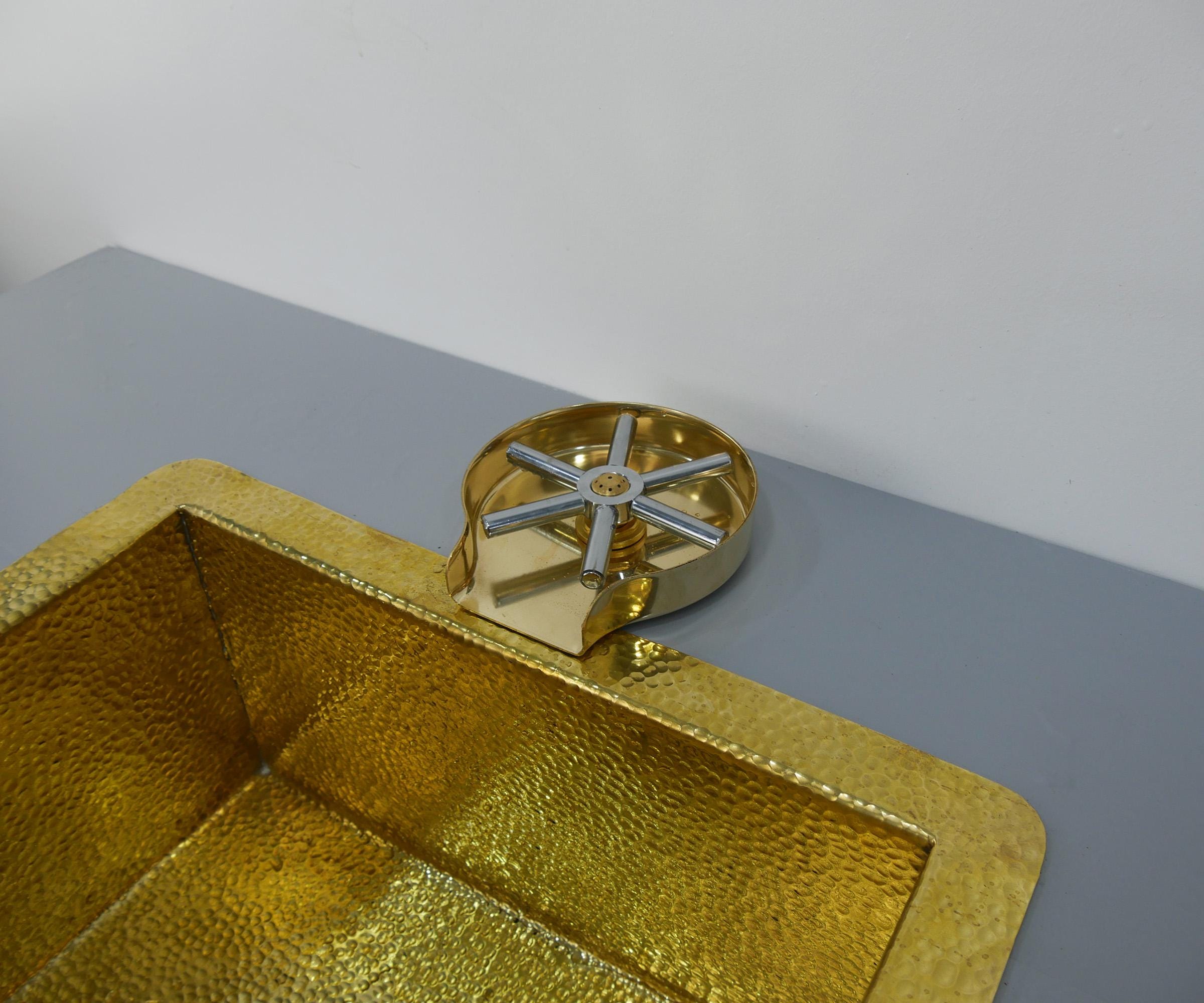 Handmade Brass Glass Rinser – Bar Sink Cup Washer – Unlacquered Brass ...