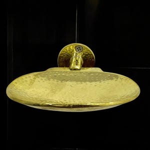 Handmade Hammered Brass Wall Soap Dish: Moroccan Bathroom Decor