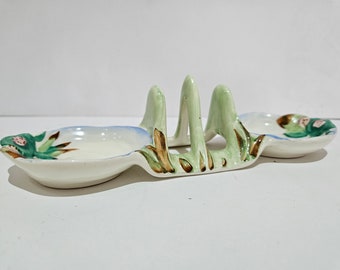 Clarice Cliff Waterlily Star Signs Toast Rack Number 980 Circa 1934