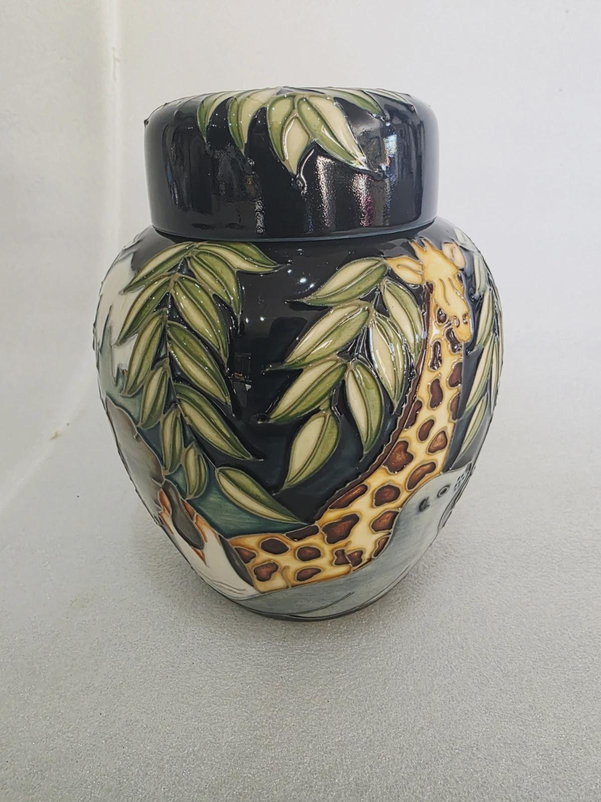 Moorcroft MCC Noah's Ark Ginger Jar Rachel Bishop With Box Circa