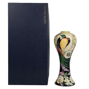 RARE Moorcroft Emma Bossons Birds of Paradise vase MCC dated 13 June 2008 Shape 75/12