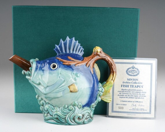 高い品質 Doulton Minton Majolica Archive 500 Teapot Fish Collection その他