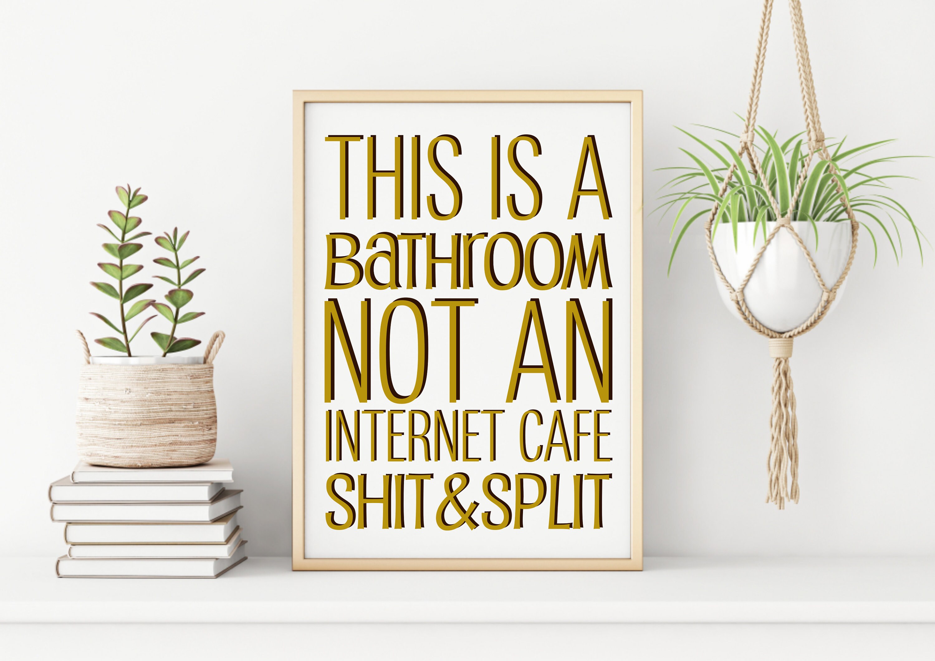 Bathroom not Internet cafe funny bathroom sign bathroom not | Etsy