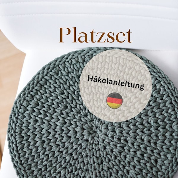 PDF "GERMAN" crochet pattern for a placemat