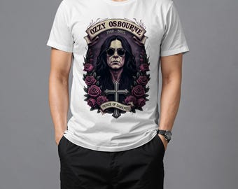 Ozzy Osbourne Memorial T-Shirt: Vintage Heavy Metal Tribute Tee