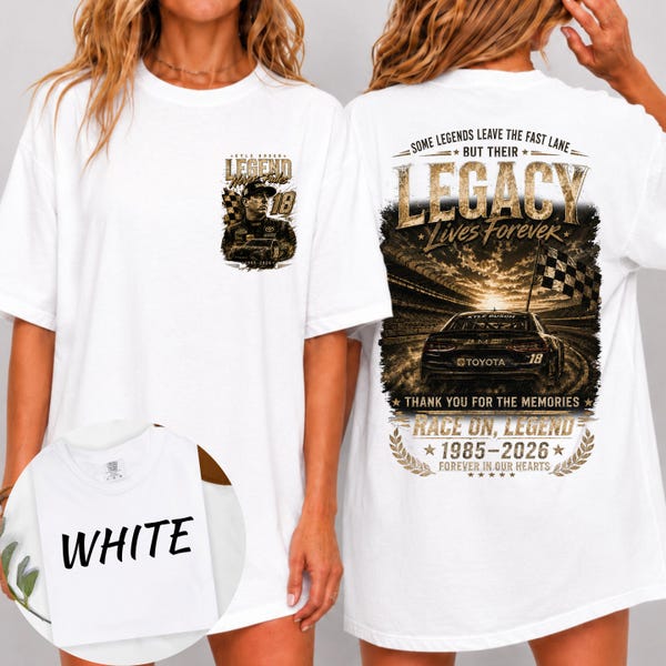 Kyle Busch Memorial Shirt, Legacy Lives Forever Tee, Race On Legend Tribute, Vintage Stock Car Racing Fan Gift