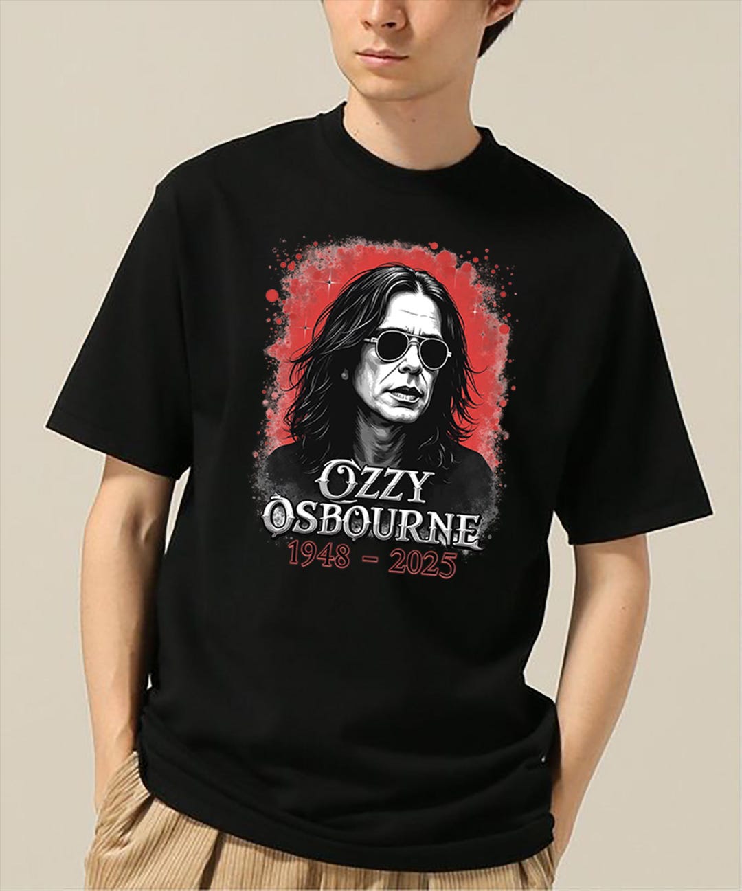 Ozzy Osbourne Memorial T-shirt: Vintage Rock Legend Tribute Tee - Etsy