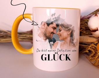 Taza personalizada para parejas con tu foto y dedicatoria / Regalo para aniversario / San Valentín o porque sí / Taza de pareja
