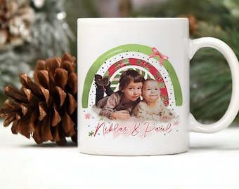 Personalisierte Weihnachtstasse/ Wichtel/ personalisiertes Weihnachtsgeschenk / personalisierte Tasse/ Fototasse/ Kinder, Paar oder Haustier