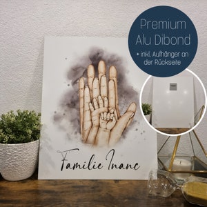 Personalisiertes Poster im Aquarell Stil / Portrait Hochzeit/ Valentinstag / Pärchen Geschenk als digitale Datei/Poster/ Gravur auf Rahmen Alu Leinwand Premium