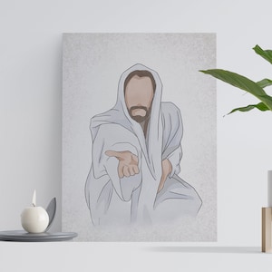 Christ&#39;s Embrace| Jesus Portrait| Jesus painting| Jesus art| jesus wall art| jesus picture| jesus watercolor| home decor| lds art| printable