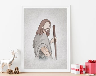 De omhelzing van Christus| Jezus Portret| Jezus schilderij| Jezus kunst| Jezus kunst aan de muur| Jezus foto| Jezus aquarel| woondecoratie| lds kunst| afdrukbaar