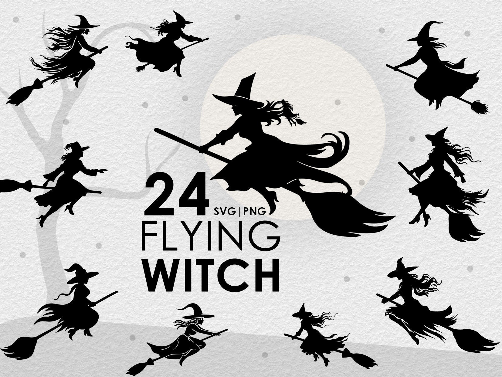 Witch SVG Bundle, Broomstick SVG, Witchcraft svg, Halloween Svg, Spells SVG, Png, Svg Files for Cricut, Silhouette, Sublimation Design