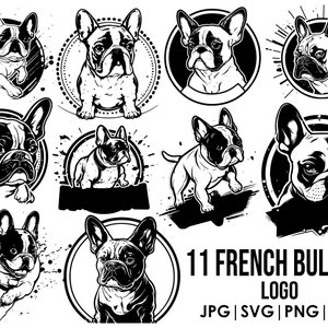 French bulldog logo svg bundle Dog svg files for Cricut| Peeking dog clipart Vector Image DXF Download| printable png full body ears