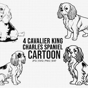 31 Cavalier king charles spaniels Svg Bundle| Svg, Cricut| Peeking Dog