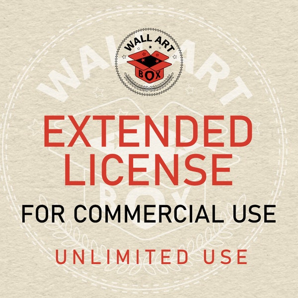 EXTENDED COMMERCIAL Licence für einen Eintrag für eine Person für unbegrenzte Verwendung, SVG png dxf Clipart digitale Vektorgrafik