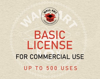 BASIC COMMERCIAL license use for One listing For One Person For Up To 500 Uses, SVG png dxf Clipart digital vector Graphics