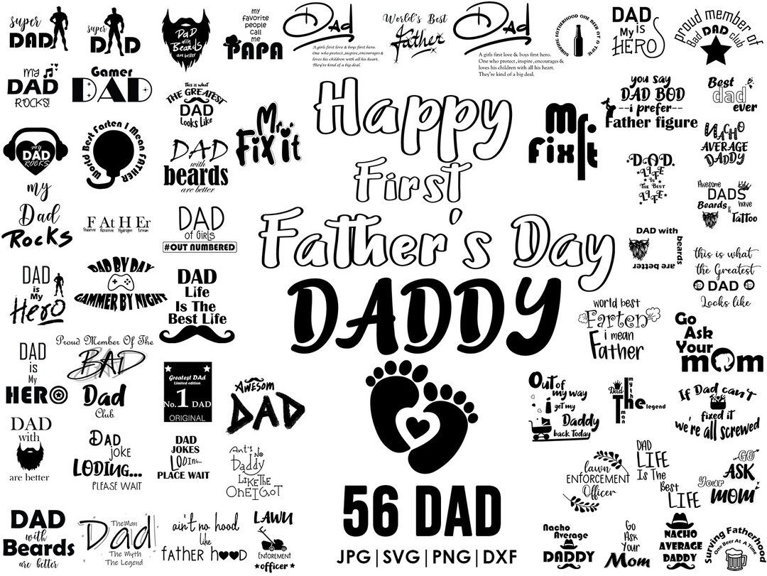 Father's Day Mega SVG Bundle 56 Designs, Father's Day Svg File for ...