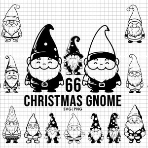 Christmas Gnome Bundle svg,png,pdf Christmas Doodle, Gnomes Merry Christmas svg, Gnomies svg Cut File for cricut