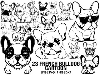 Set Di 4 Sottobicchieri Con Bulldog Francese, Regalo Simpatico Per Ragazze E Amanti Dei Cani, 9,5x9,5 Cm