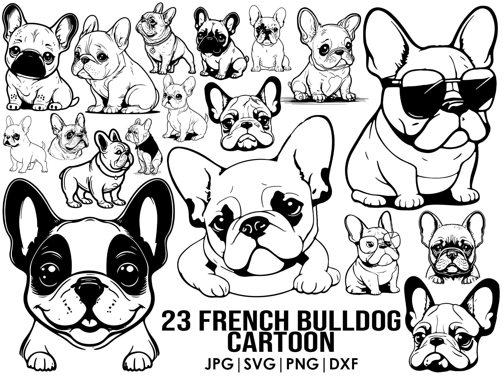 Set Di 4 Sottobicchieri Con Bulldog Francese, Regalo Simpatico Per Ragazze E Amanti Dei Cani, 9,5x9,5 Cm
