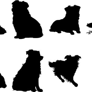 Australianshepherds Silhouette Svg Bundle Dog Svg File for Cricut