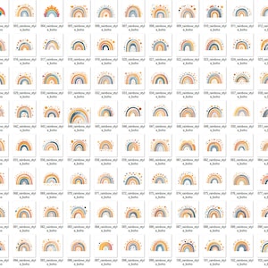 107 Boho Rainbow Svg Bundle, Cute Rainbow Svg,Baby Rainbow Svg, Pastel Rainbow Svg, Rainbow Clipart, Rainbow Svg Png Cut Files