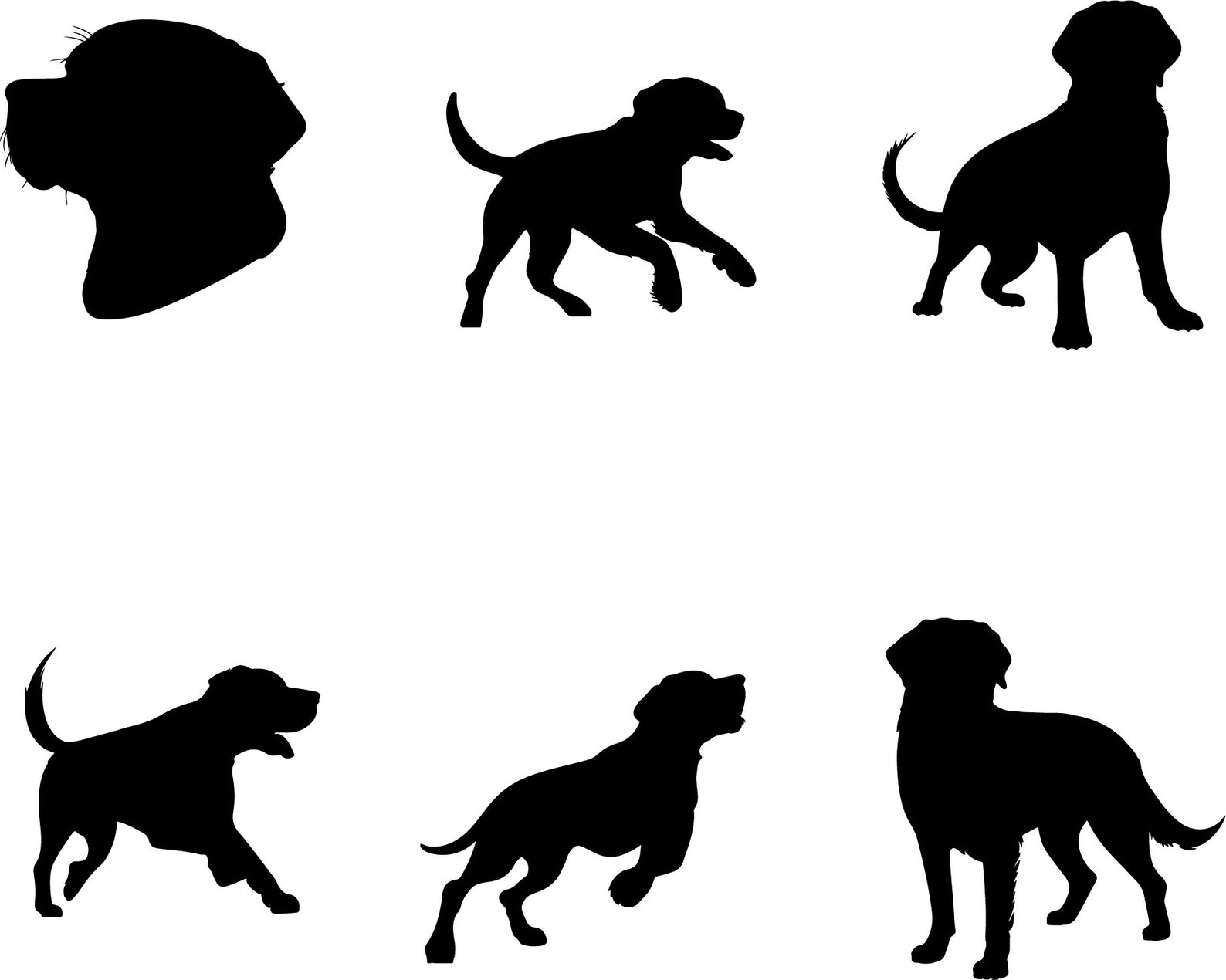Labrador Silhouette Svg Bundle Dog Svg Files for Cricut Clipart Vector ...