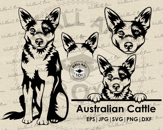 Australian Cattle Dog Shirt: Black Silhouette Australian Cattle Dog Shirt: Black Silhouette