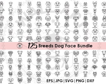 Dog head Svg Bundle,124 Dog Drawing Svg, Dog lover svg, Dog Moma Svg, Dog Dad svg, face print Svg, line  Drawing, Dog Tattoo, t-shirt, mug