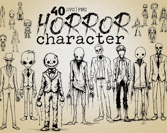 Halloween Character SVG Bundle Horror Character SVG Horror SVG Instant Download Cricut