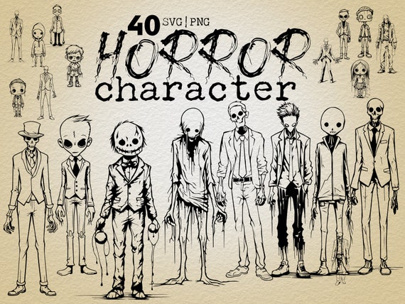 Halloween Character SVG Bundle Horror Character SVG Horror SVG Instant Download Cricut