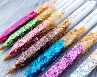 Resin Pen, Office Supplies, Glitter Resin Pen, Glitter Pen, Notebook, Pen, Resin Art, School, School Supplies, Stationery, Resin