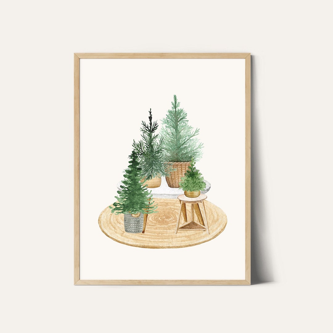 Evergreen Poster Evergreen Plants Evergreen Prints Etsy