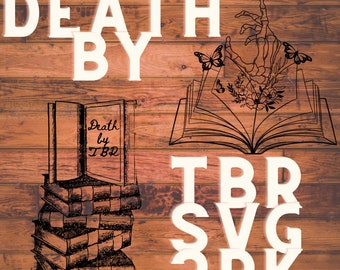 Death By TBR SVG Set of 2, tbr svg, reading svg