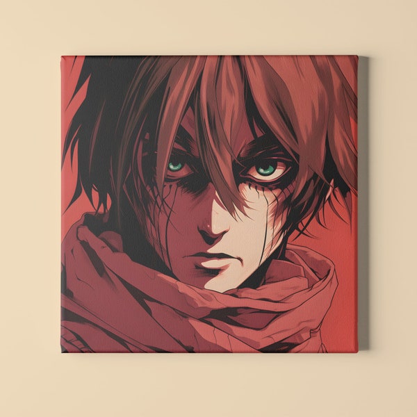 Eren Yeager Attack On Titan, Anime Print, Wall Decor, Print to Frame, Eren Yeager Phone Casing Print, Attack On Titan Phone Casing Prints